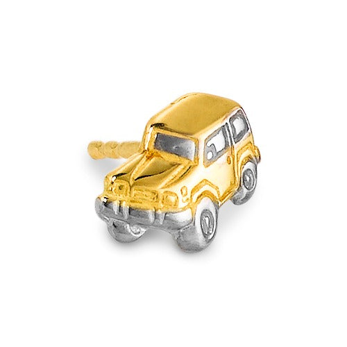Oorknop 1 stuk 750/18 krt geel goud Jeep