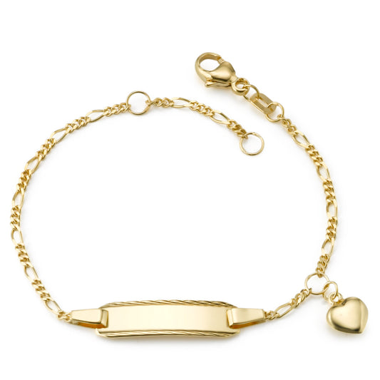 Graveer armband 375/9 krt geel goud 12-14 cm