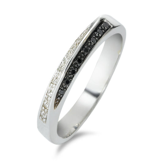 Ring 375/9 krt witgoud Diamant 0.07 ct, w-si