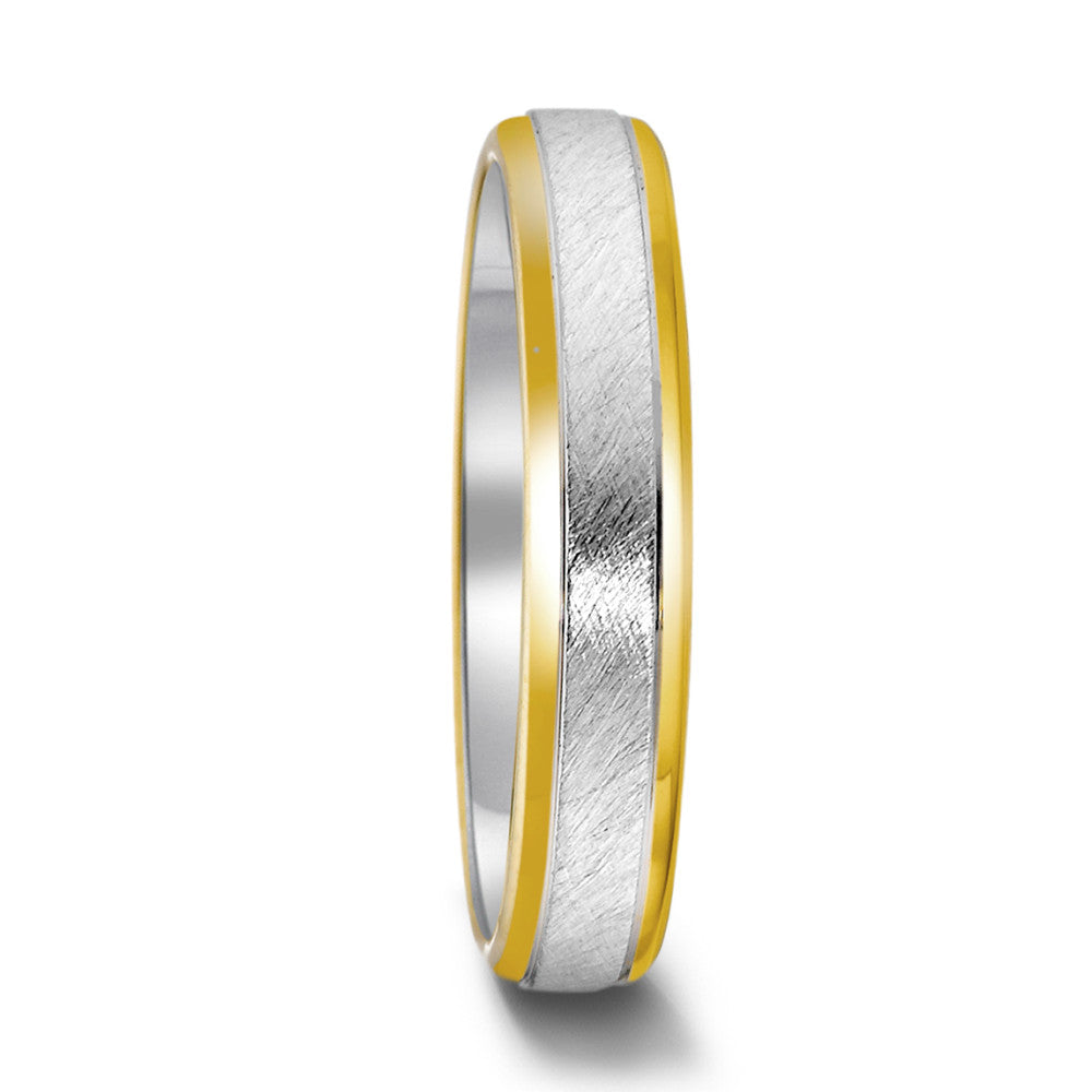 Ring 750/18K krt witgoud, 750/18 krt geel goud