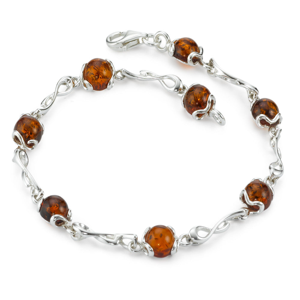 Armband Zilver Amber 8 Steen 19.5 cm