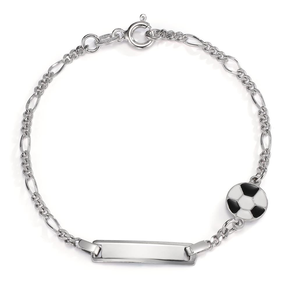 Graveer armband Zilver Gerhodineerd Voetbal 14-16 cm