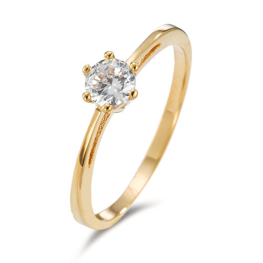 Solitaire ring Doublé Zirkonia Verguld