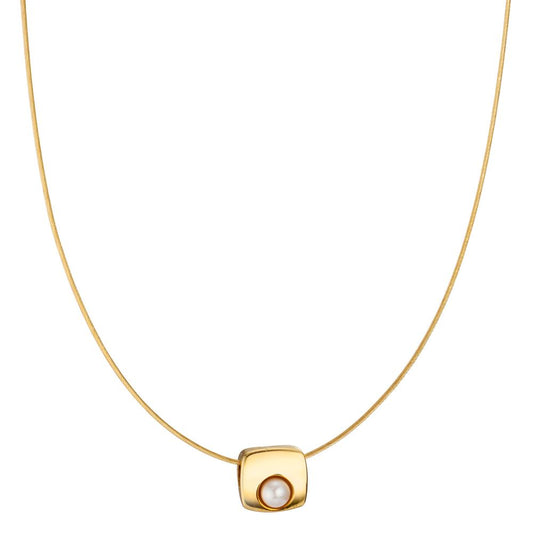 Collier 750/18K geel goud zoetwater Parel 42 cm