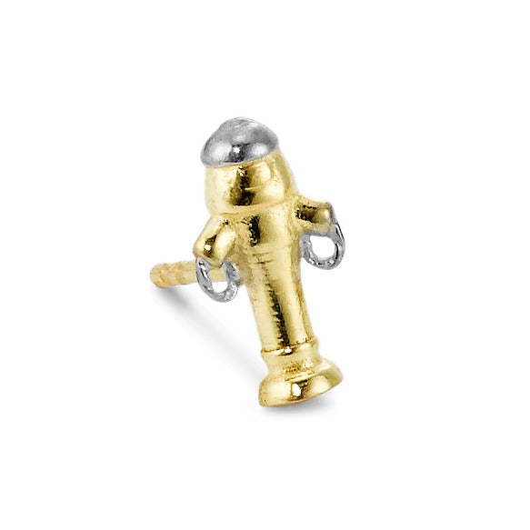 Oorknop 1 stuk 375/9 krt geel goud Hydrant