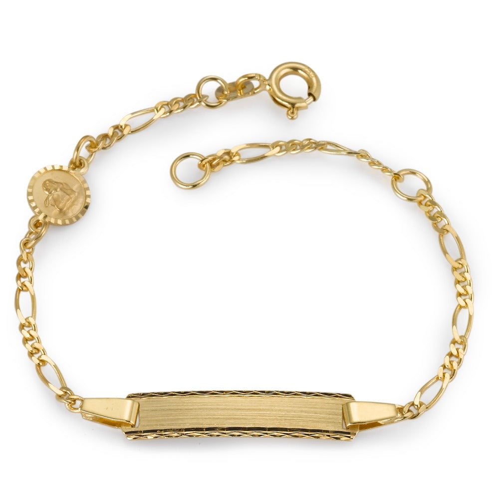 Graveer armband 750/18 krt geel goud Beschermengel 12-14 cm