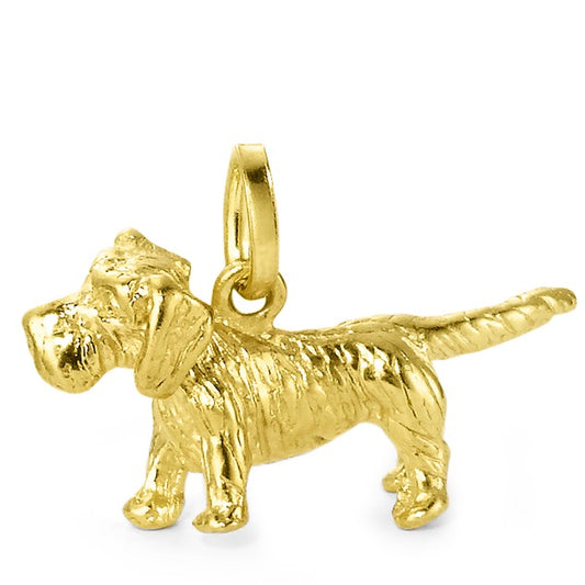 Hanger 375/9 krt geel goud Hond