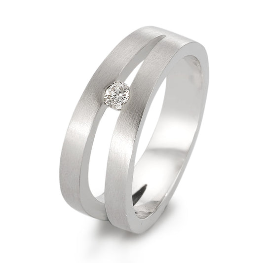 Ring 950 Platina Diamant 0.12 ct, w-si