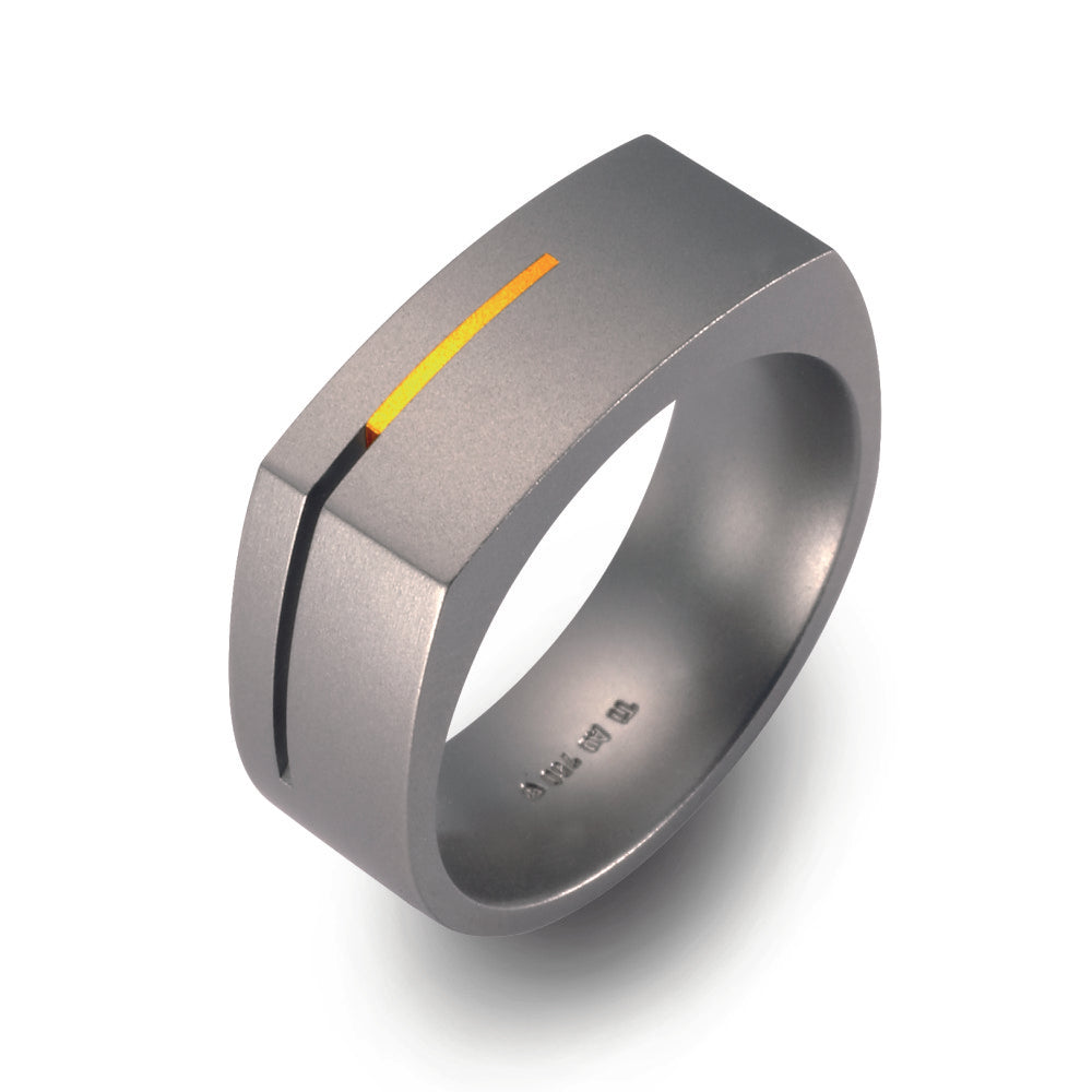 Ring Titanium, 750/18 krt geel goud