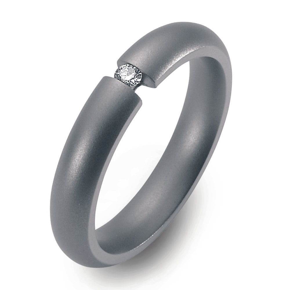 Partnerring Titanium Diamant 0.10 ct, w-si