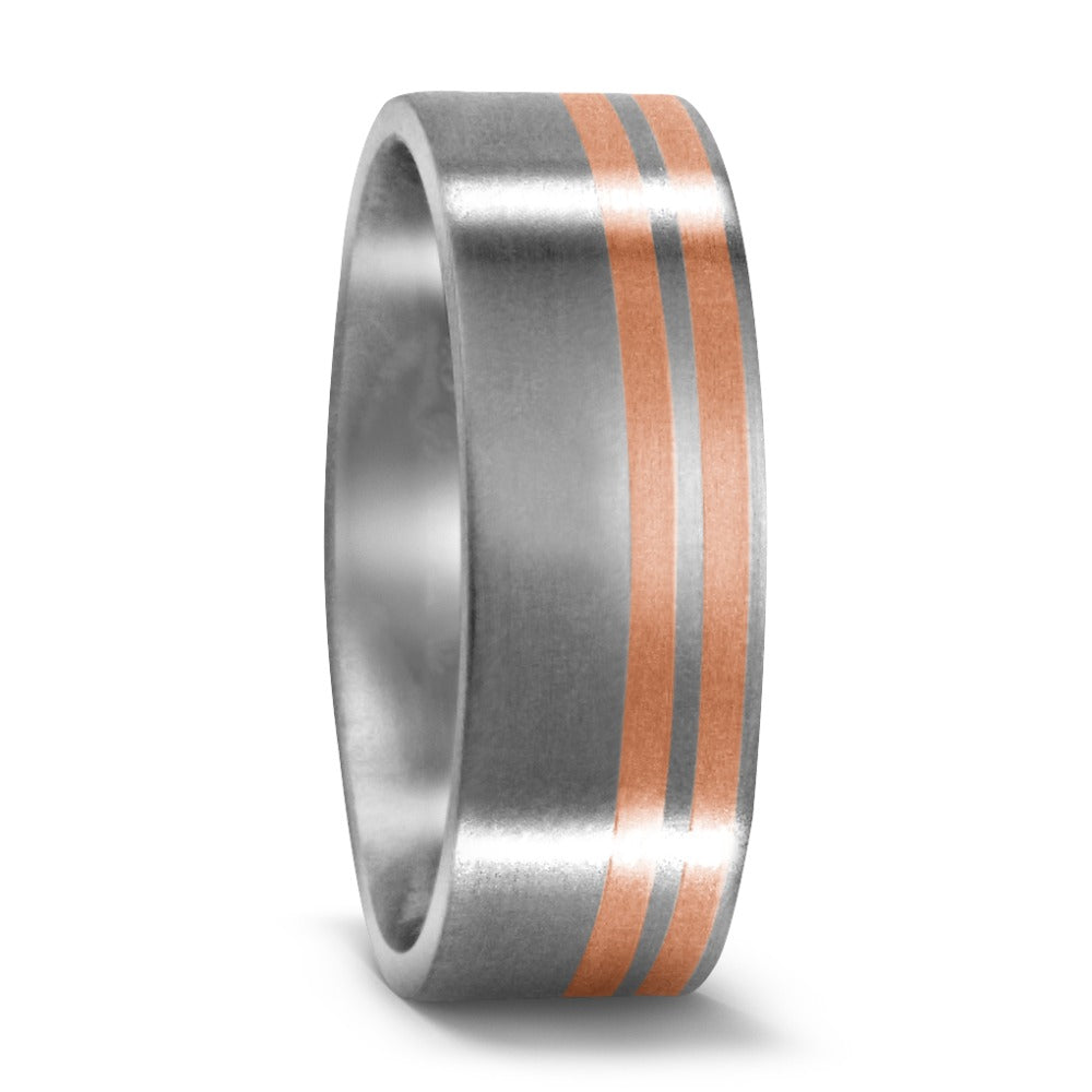 Partnerring Titanium, 750/18K rood goud