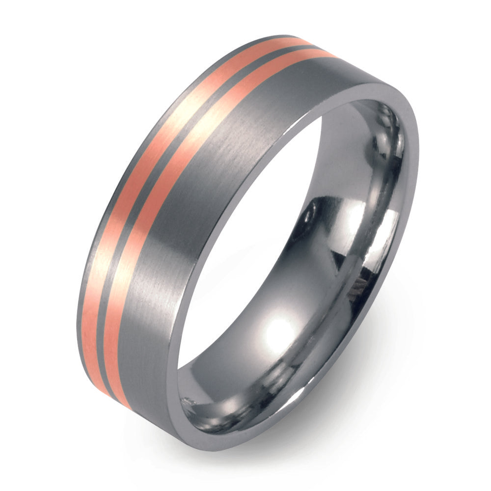 Partnerring Titanium, 750/18K rood goud