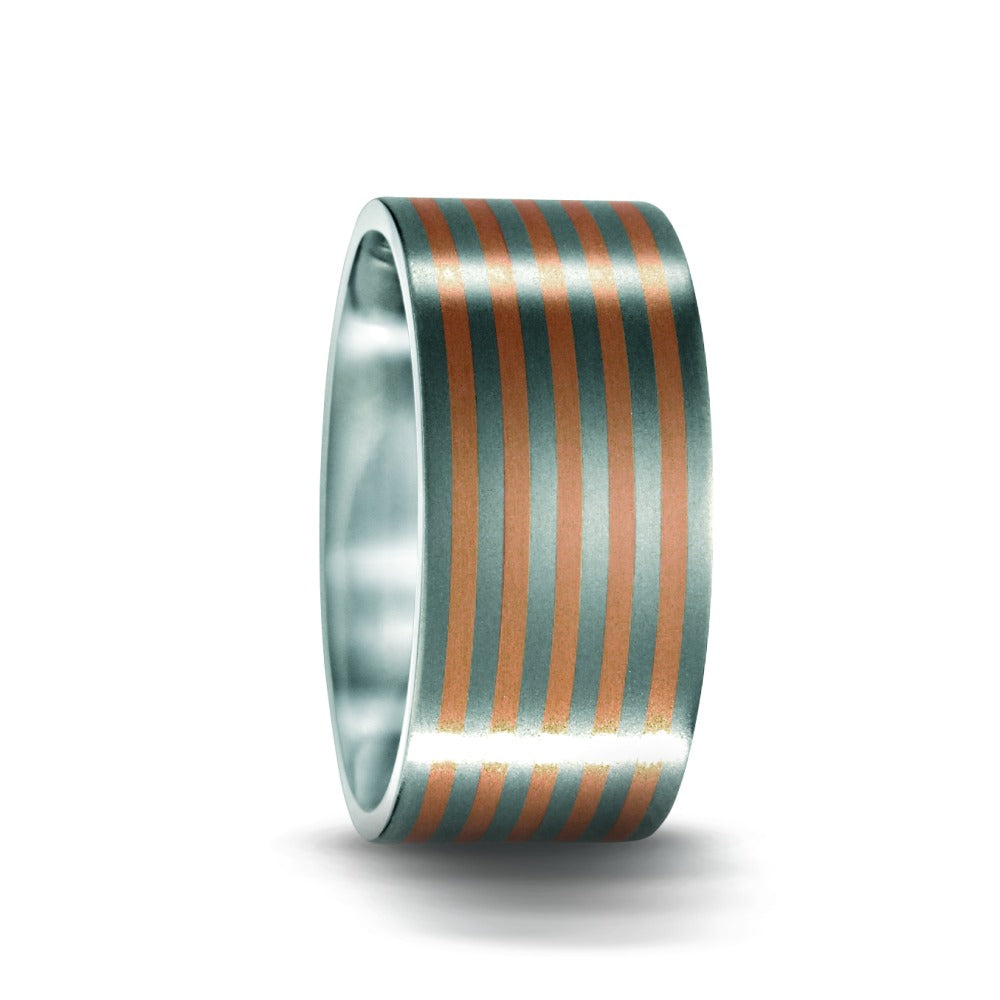 Ring Titanium, 750/18 krt rood goud