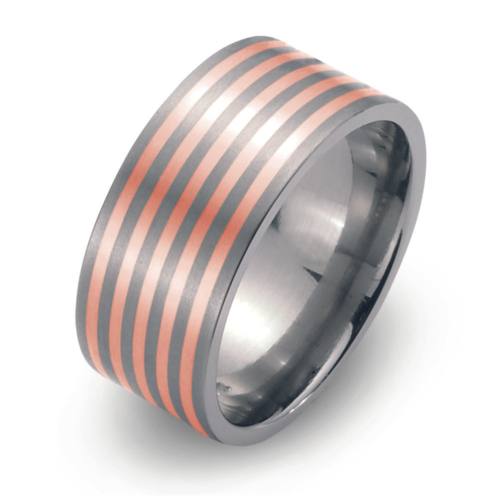 Ring Titanium, 750/18 krt rood goud