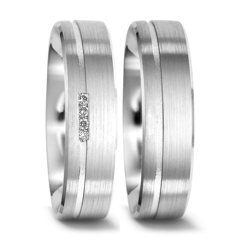 Partnerring 750/18K krt witgoud