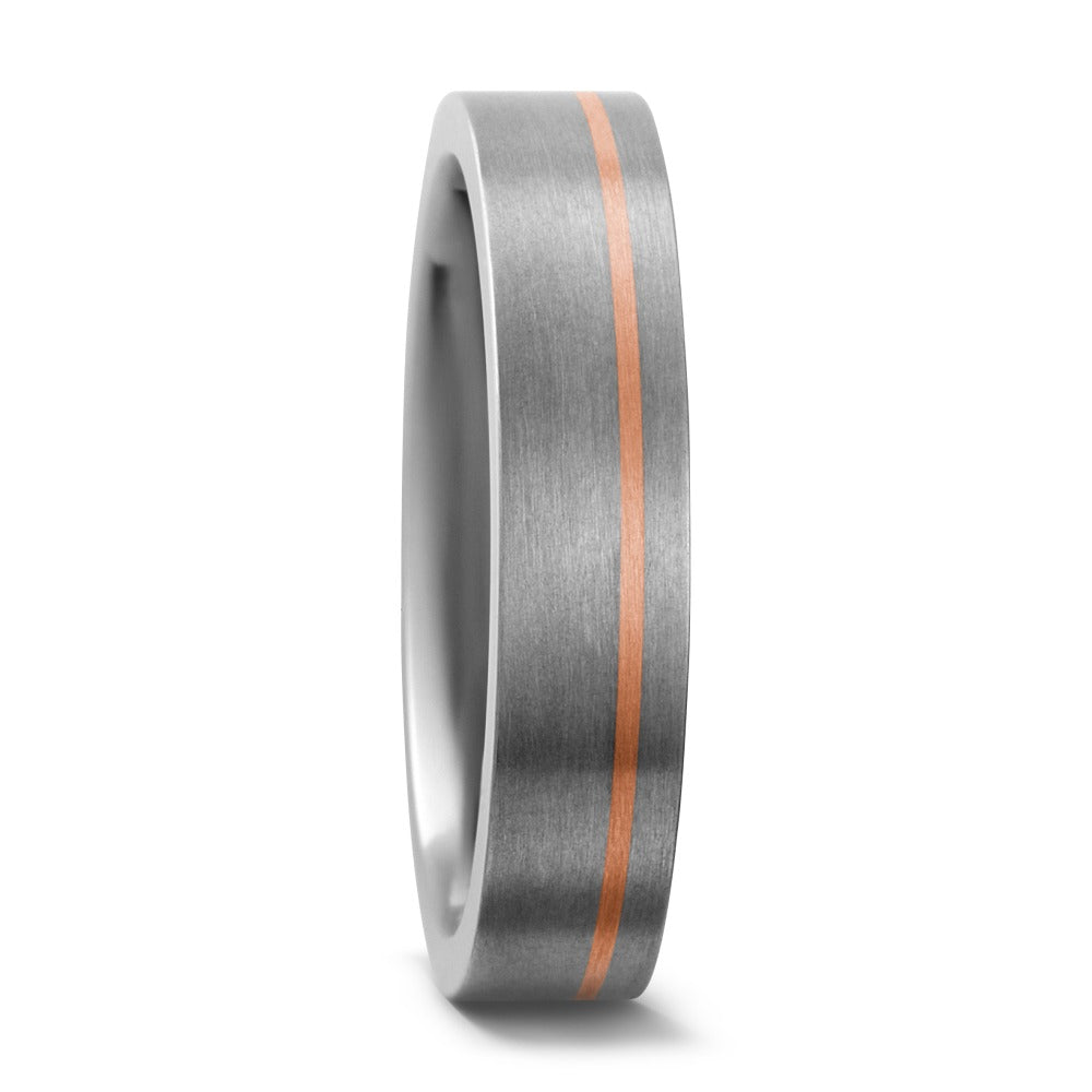 Partnerring Titanium, 750/18 krt rood goud