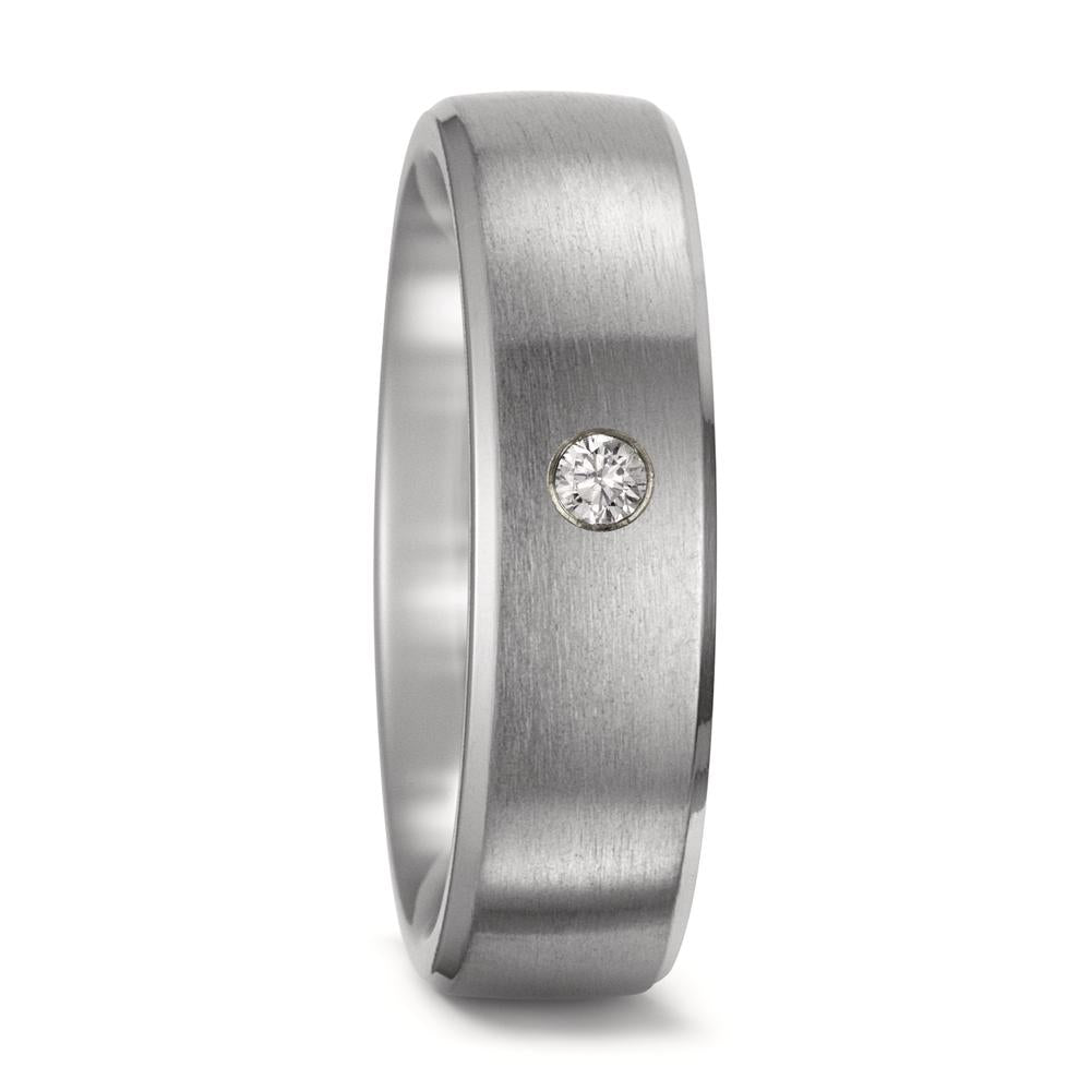 Partnerring Titanium Diamant 0.03 ct, w-si