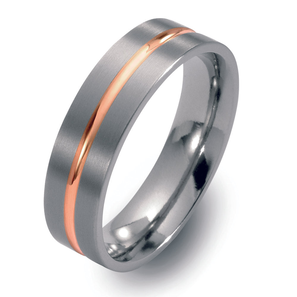 Partnerring Titanium, 750/18K rood goud