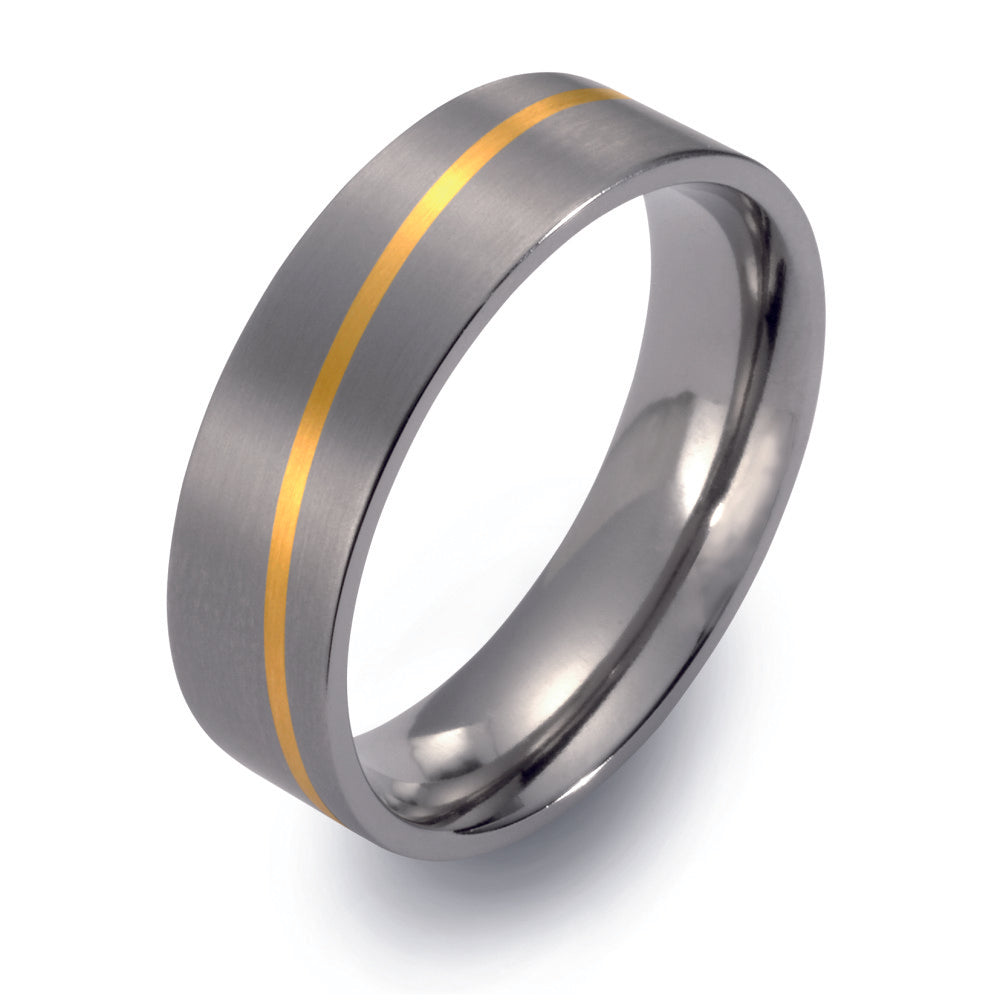 Ring Titanium, 750/18K geel goud