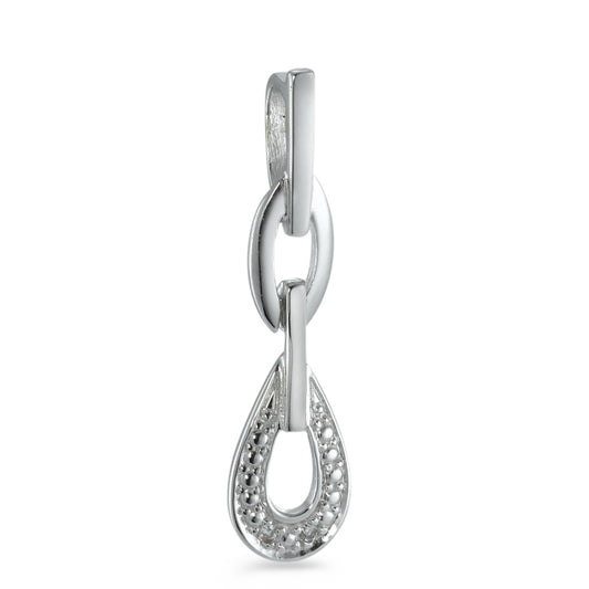 Hanger 750/18K krt witgoud Diamant 0.01 ct, 2 Steen, w-si