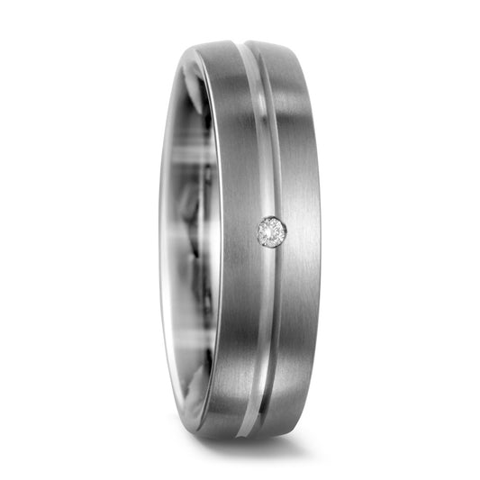 Partnerring Titanium Diamant 0.02 ct, w-si