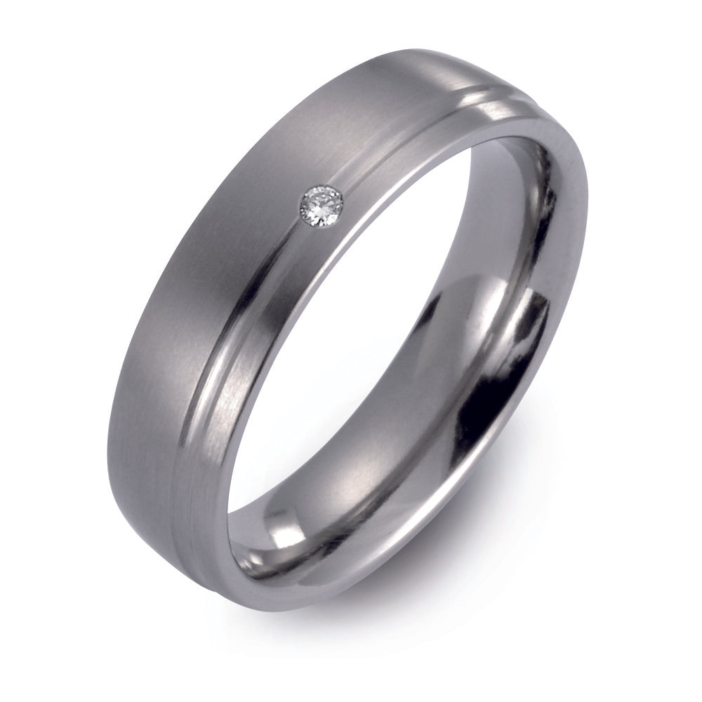 Partnerring Titanium Diamant 0.02 ct, w-si