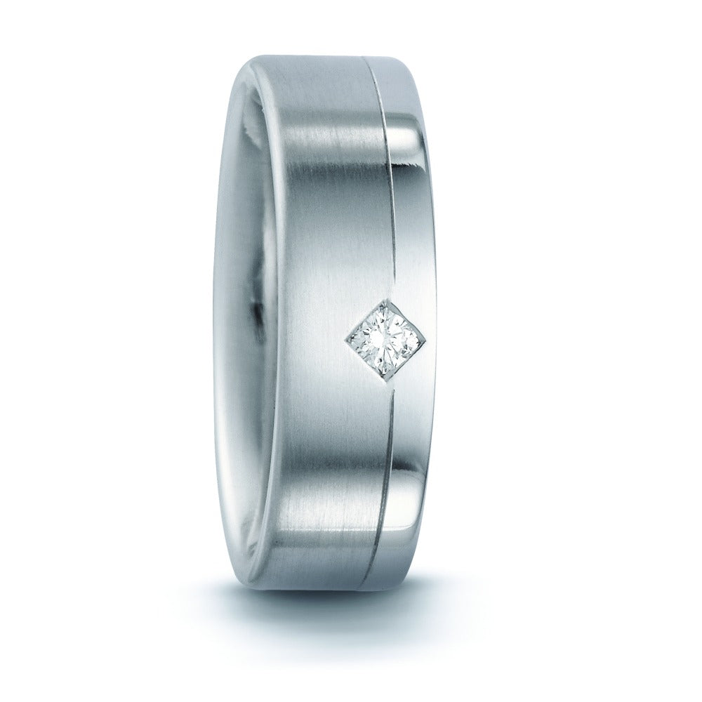 Ring 950 Platina Diamant 0.07 ct, w-si