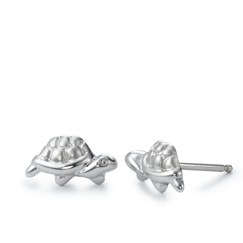 Oorknoppen Zilver Gerhodineerd Schildpad