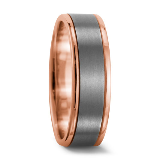 Partnerring Titanium, 750/18 krt rood goud