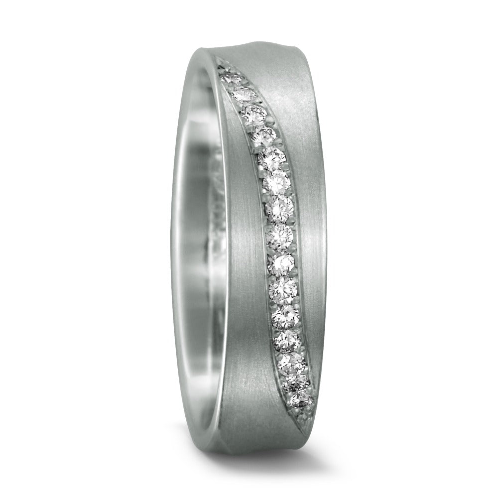 Partnerring 950 Platina Diamant 0.15 ct, 15 Steen, tw-si