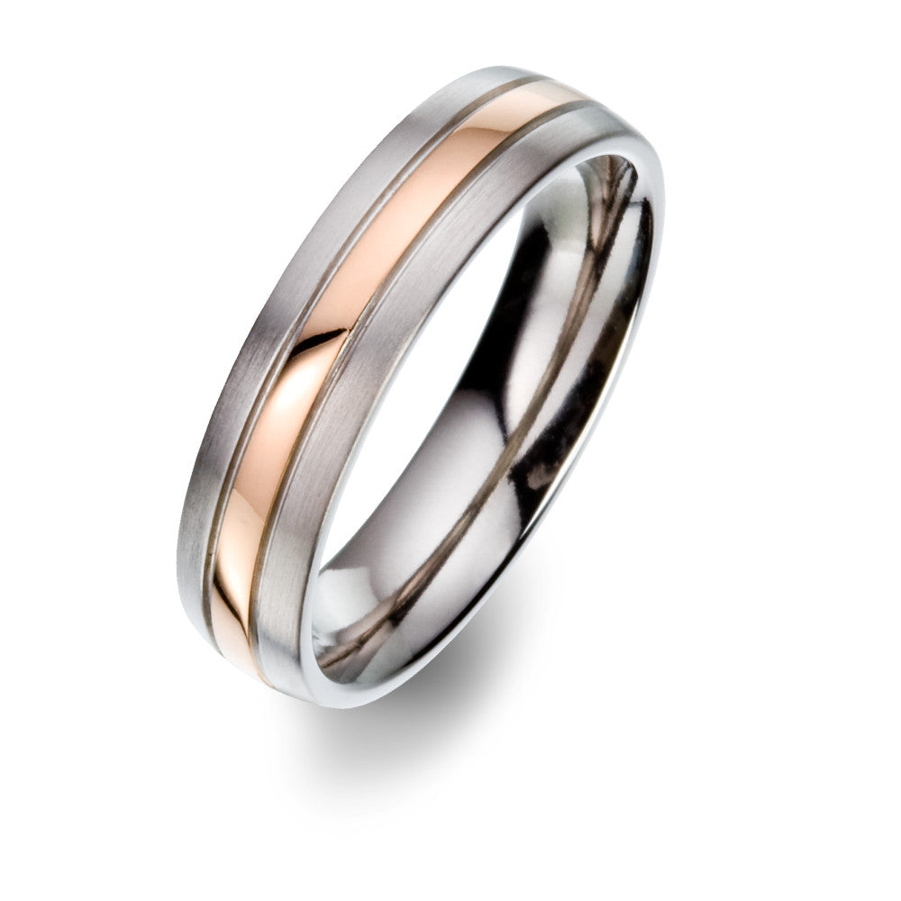 Partnerring Titanium, 750/18K rood goud