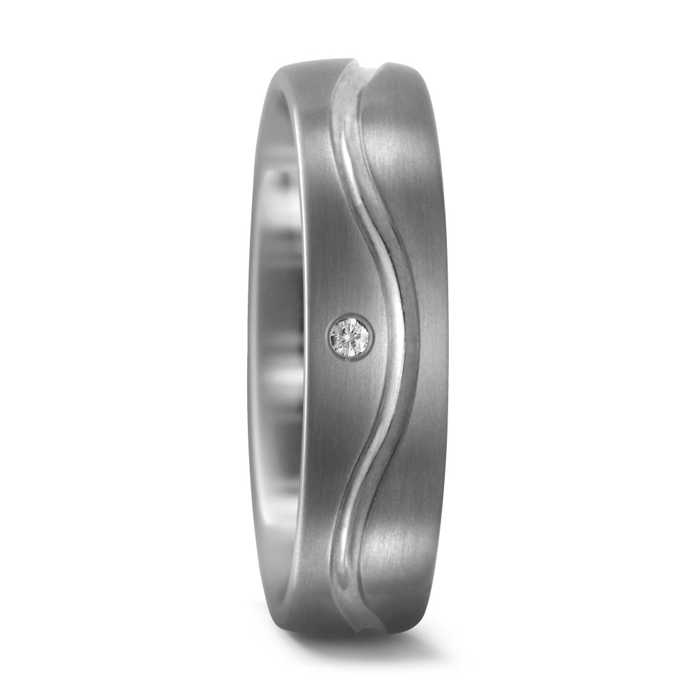 Partnerring Titanium Diamant 0.02 ct, w-si