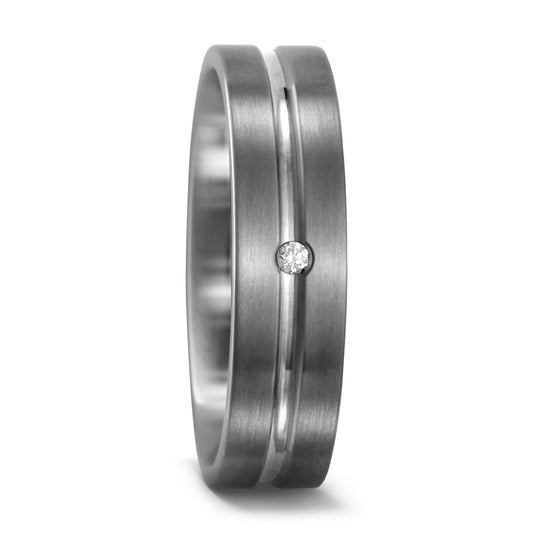 Partnerring Titanium Diamant 0.02 ct, w-si