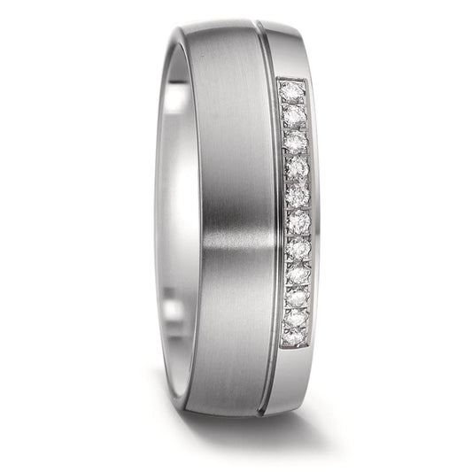 Partnerring Titanium Diamant 0.11 ct, 11 Steen, w-si