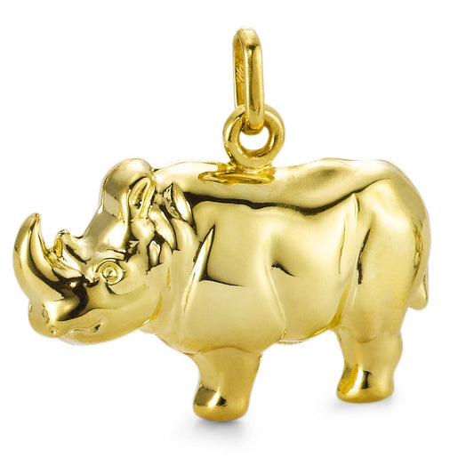 Hanger 375/9 krt geel goud Neushoorn