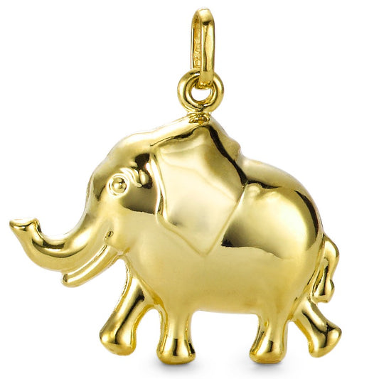 Hanger 375/9 krt geel goud Olifant