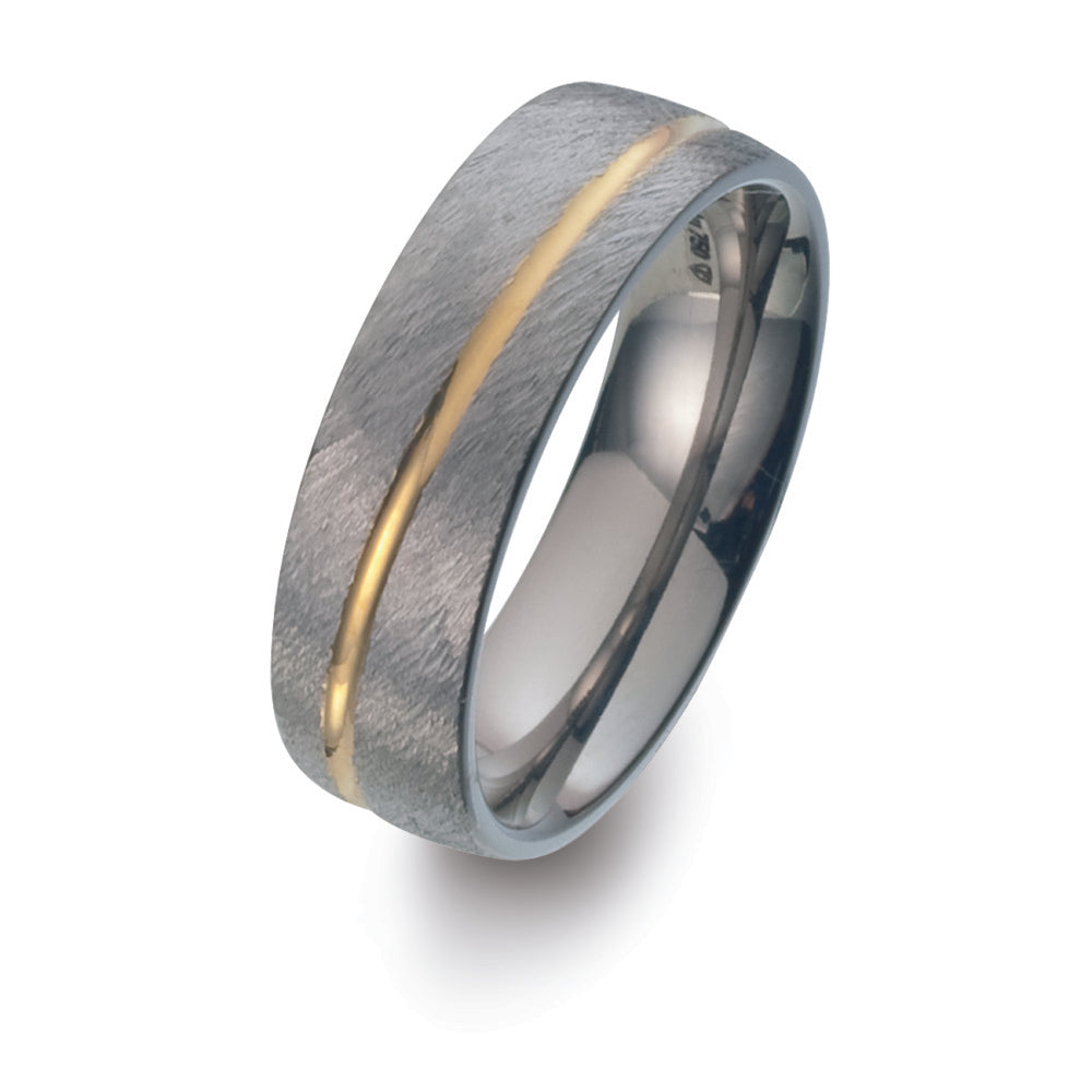 Partnerring Titanium, 750/18 krt geel goud