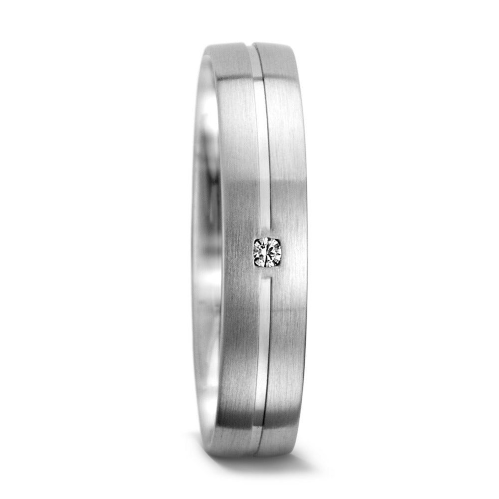 Partnerring 750/18K witgoud Diamant 0.015 ct, w-si