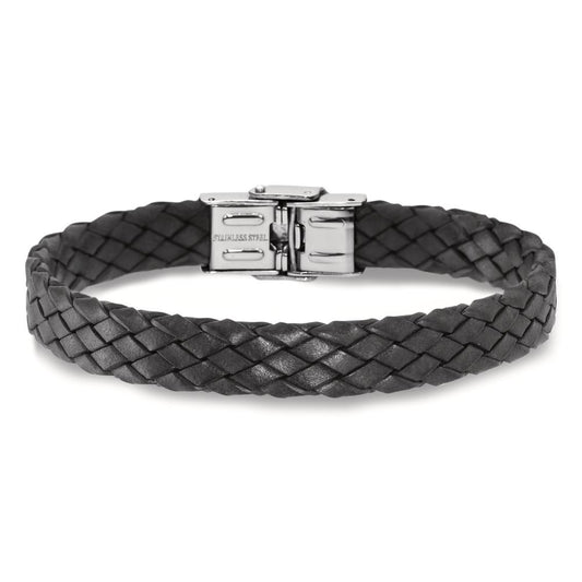 Armband Leder, Roestvrijstaal 21 cm