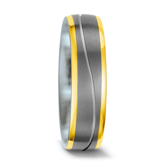 Partnerring Titanium, 585/14 krt geel goud