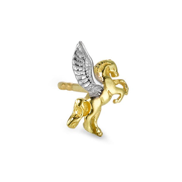 Oorknop 1 stuk 750/18 krt geel goud Pegasus
