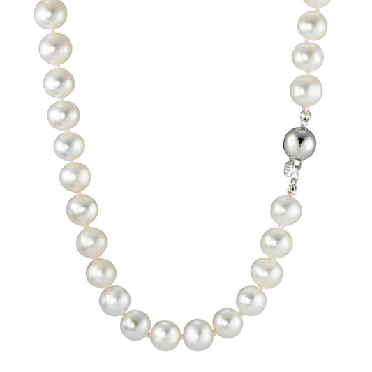 Collier Zilver Gerhodineerd zoetwater Parel 45 cm