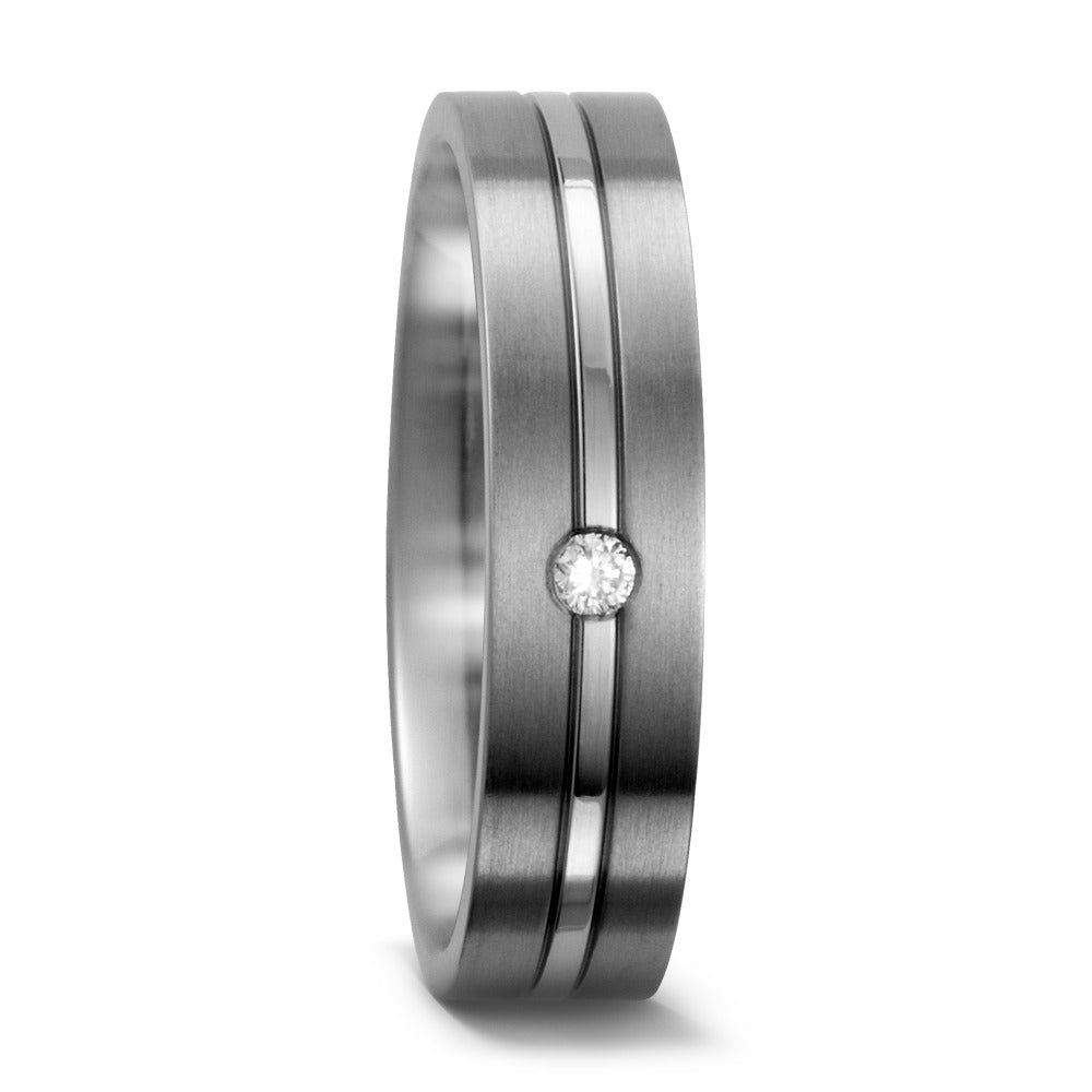 Partnerring Titanium Diamant 0.03 ct, w-si