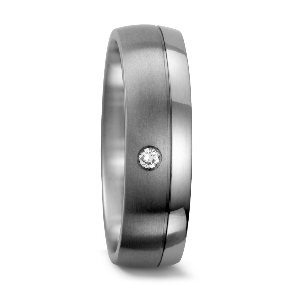 Ring Titanium Diamant 0.03 ct, w-si