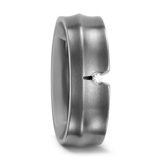 Partnerring Titanium Diamant wit, 0.02 ct, w-si