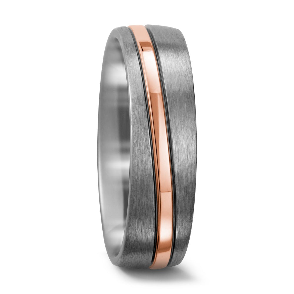 Partnerring Titanium, 750/18 krt rood goud