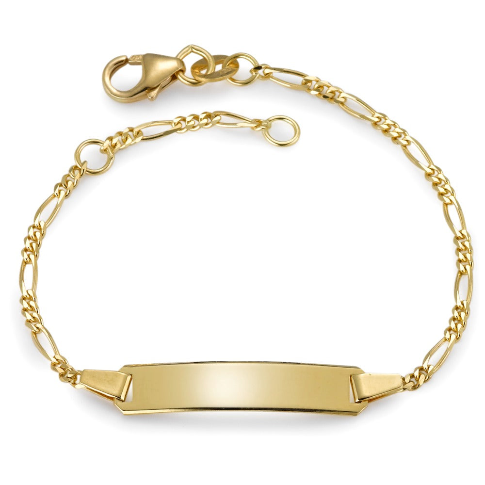 Graveer armband 750/18 krt geel goud 12-14 cm