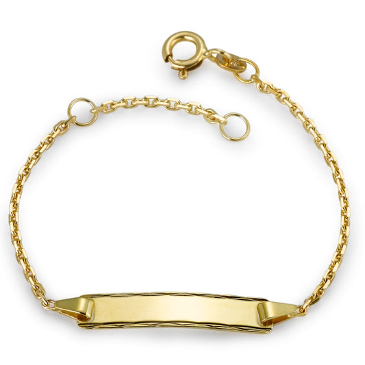 Graveer armband 585/14 krt geel goud 12-14 cm