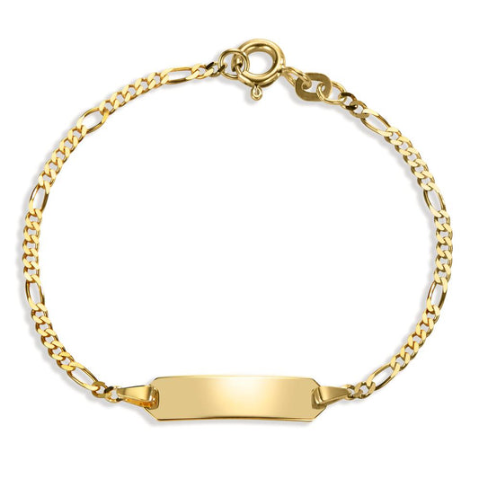 Graveer armband 585/14 krt geel goud 12-14 cm