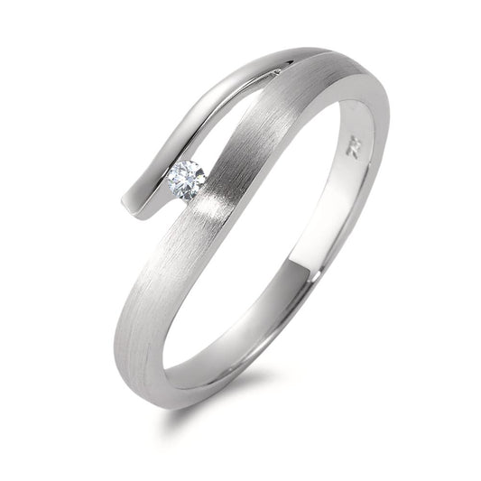 Ring 750/18K krt witgoud Diamant 0.03 ct, w-si